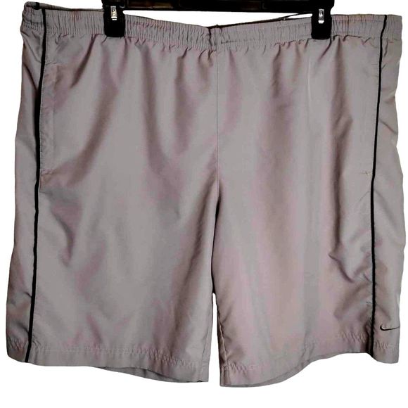 Nike Men's Gray Nylon Activewear Shorts elastic waist draw string size XXL - Picture 1 of 6